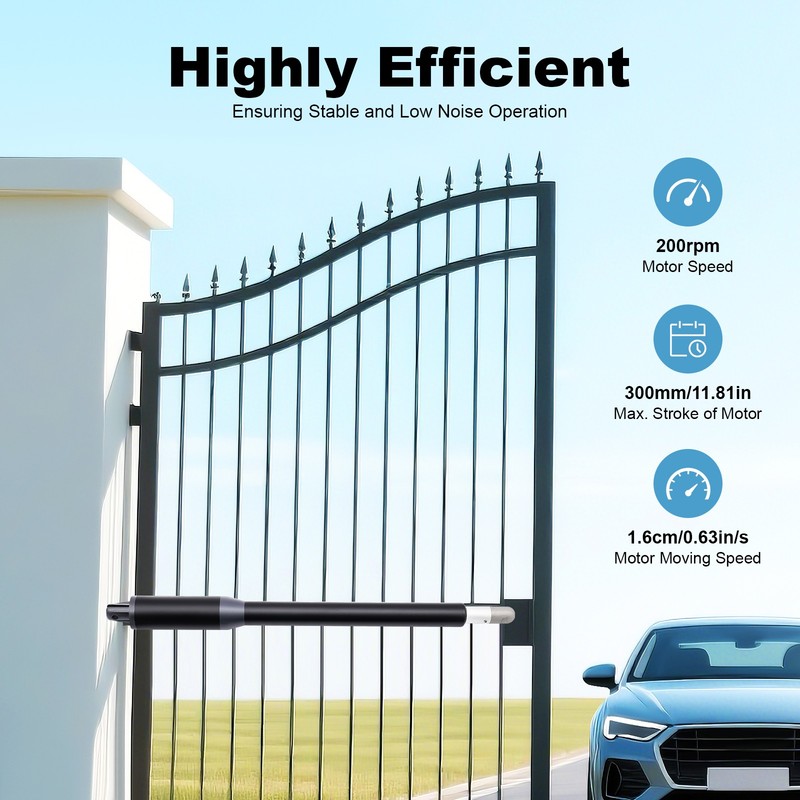 New Automatic Arm Dual Swing Gate Opener Heavy Duty Kit Electric Remote Control gallery