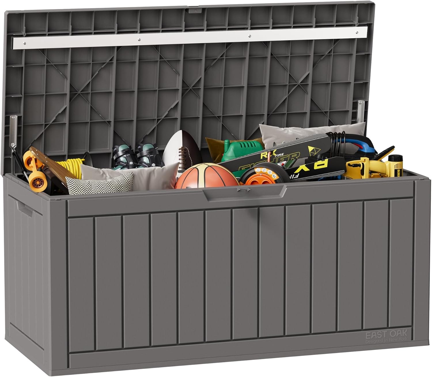 EAST OAK Outdoor Storage Box, 60 Gallon Deck Box Indoor and Outdoor Use, Waterpr gallery
