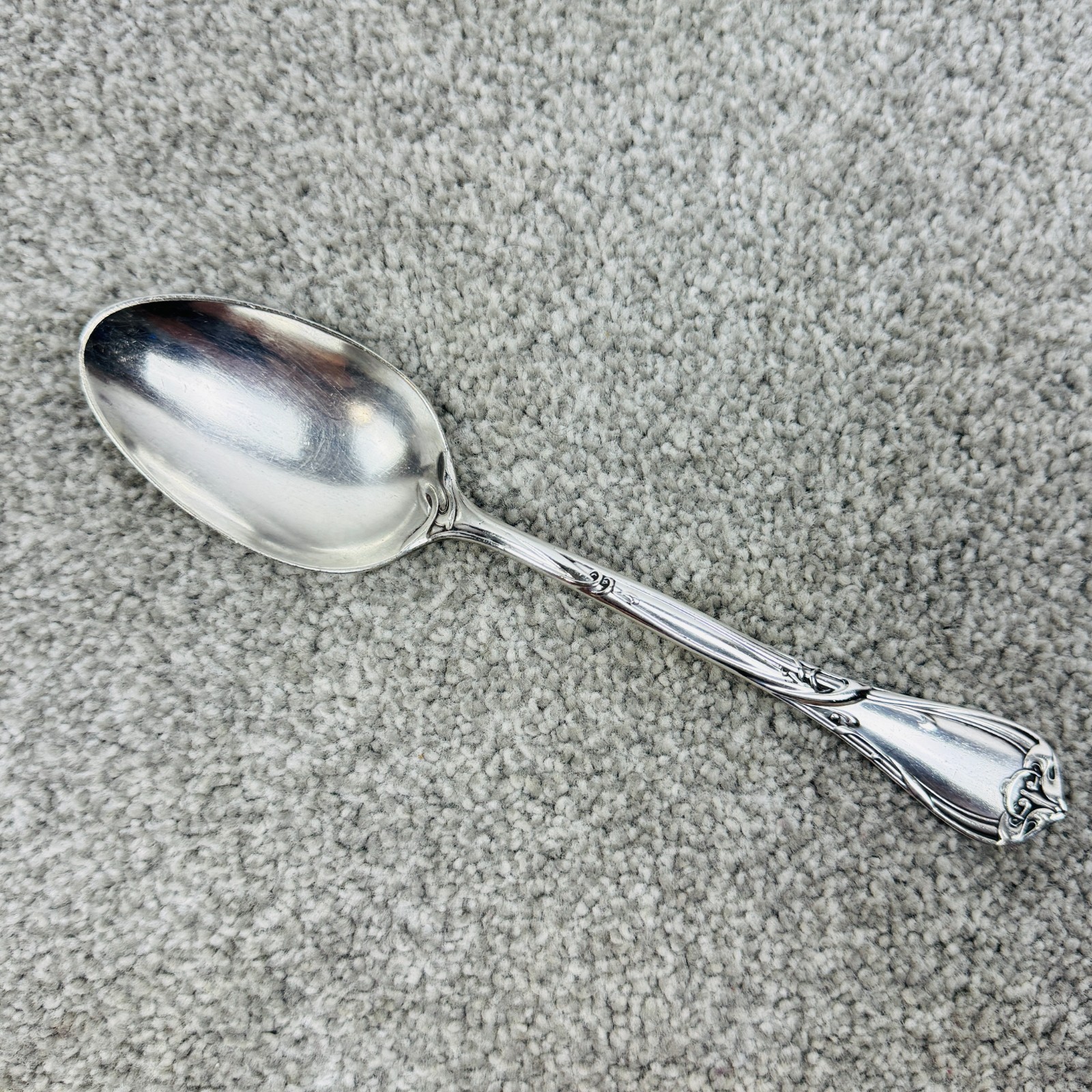 Antique 1904 Reed & Barton Modern Art Silver Plate Serving Tablespoon 8.25" gallery