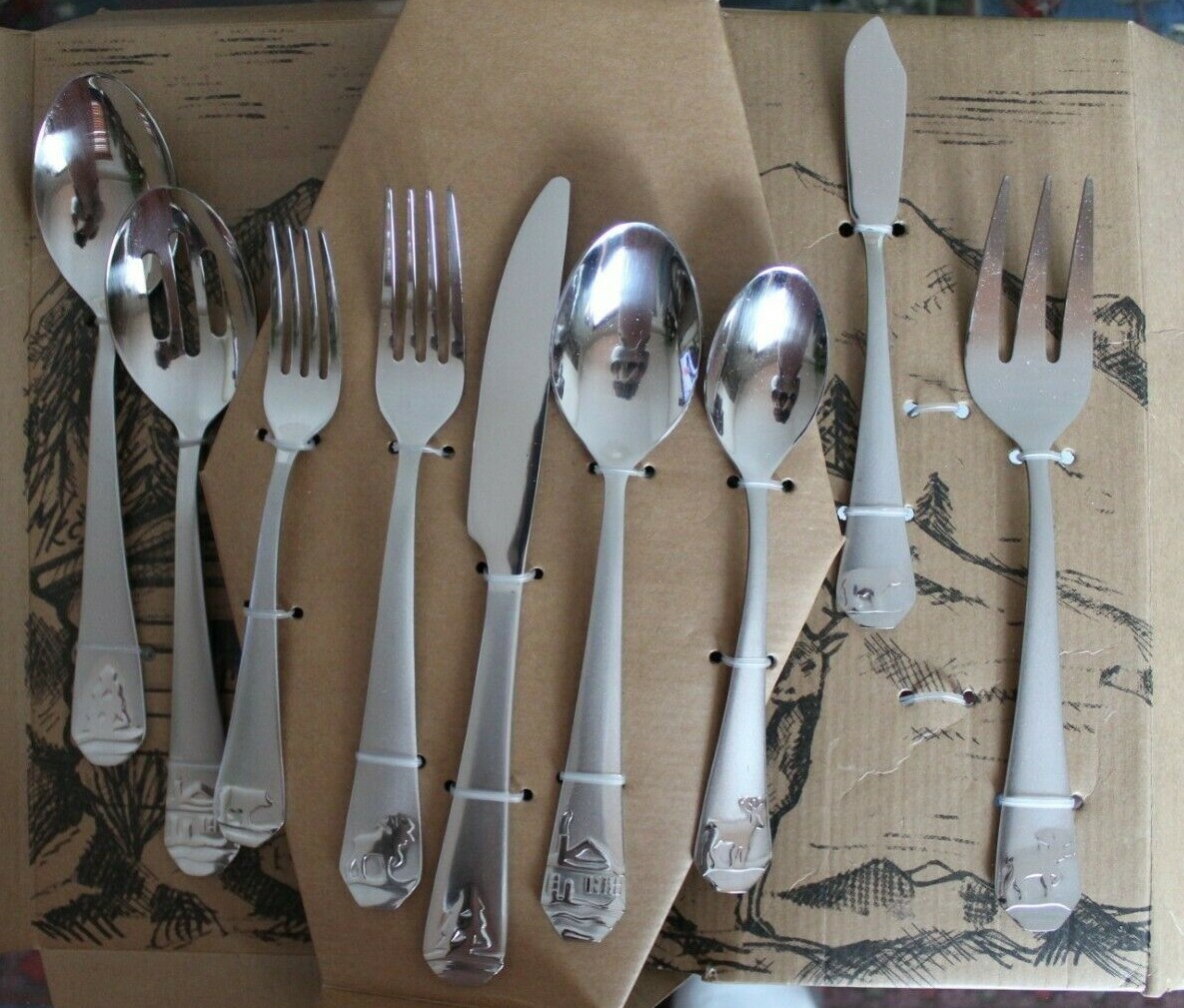 Cambridge Stainless WOOD LODGE Multi Sand Open Stock - You Choose the Piece NEW gallery
