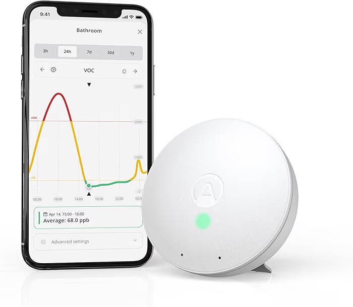 Airthings-292 Wave Mini - Indoor Air Quality Monitor- Chemicals ,Voc,mold gallery