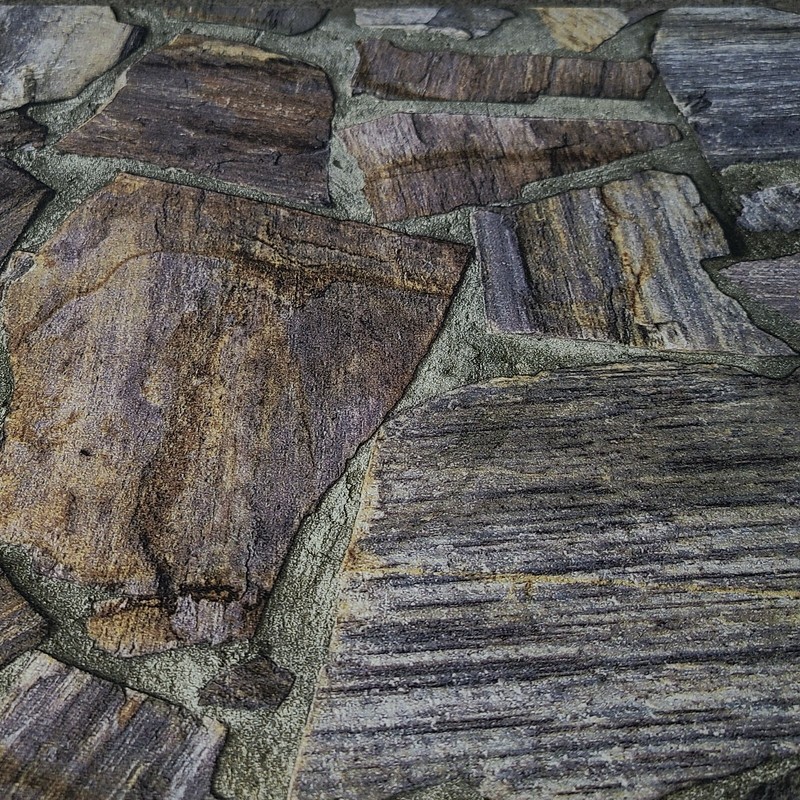 Purple gray brown Modern Wallpaper Textured Brick sandstone wallcoverings 3D gallery