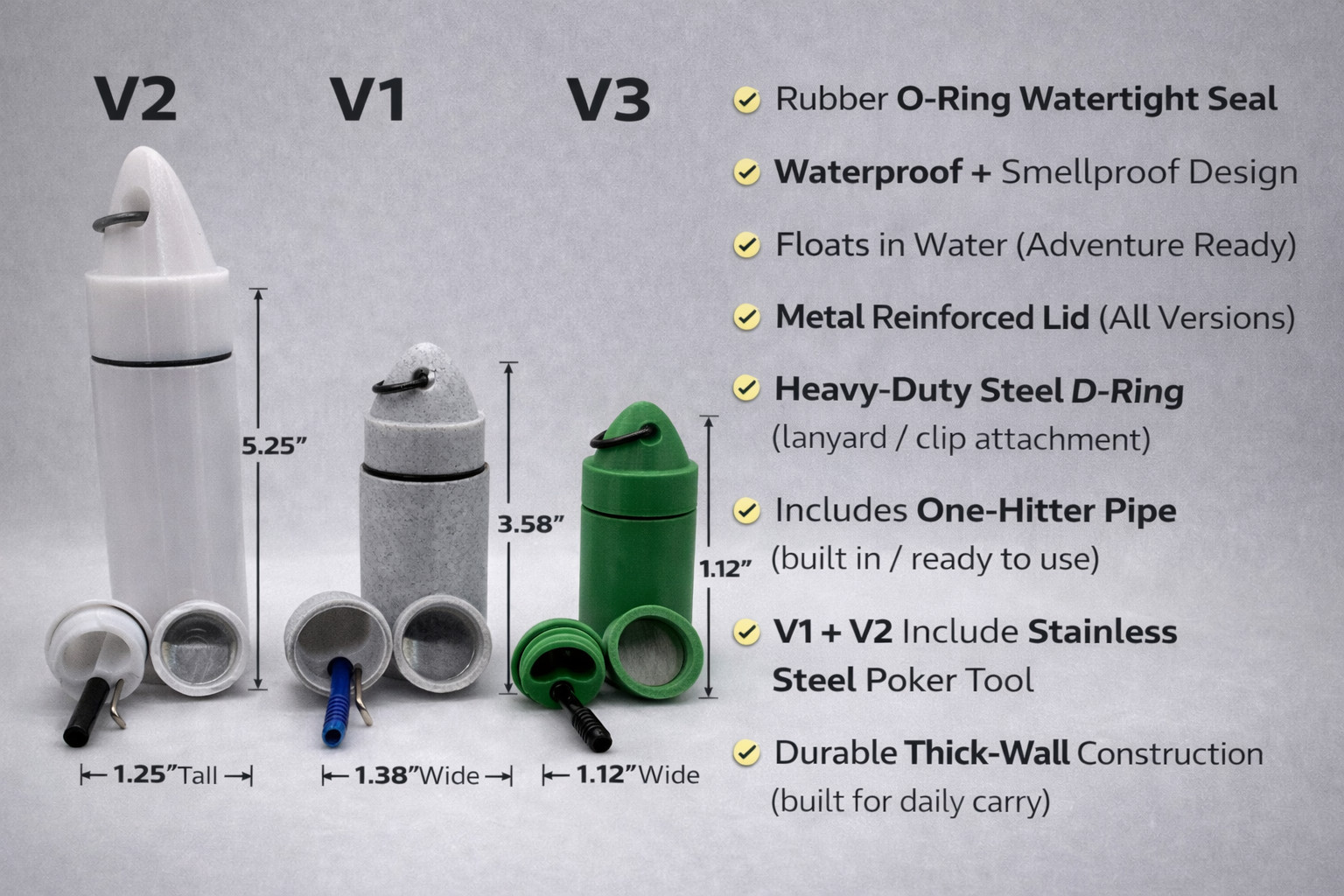 Waterproof EDC Storage Capsule with Clip – Floating Outdoor Utility Container 4