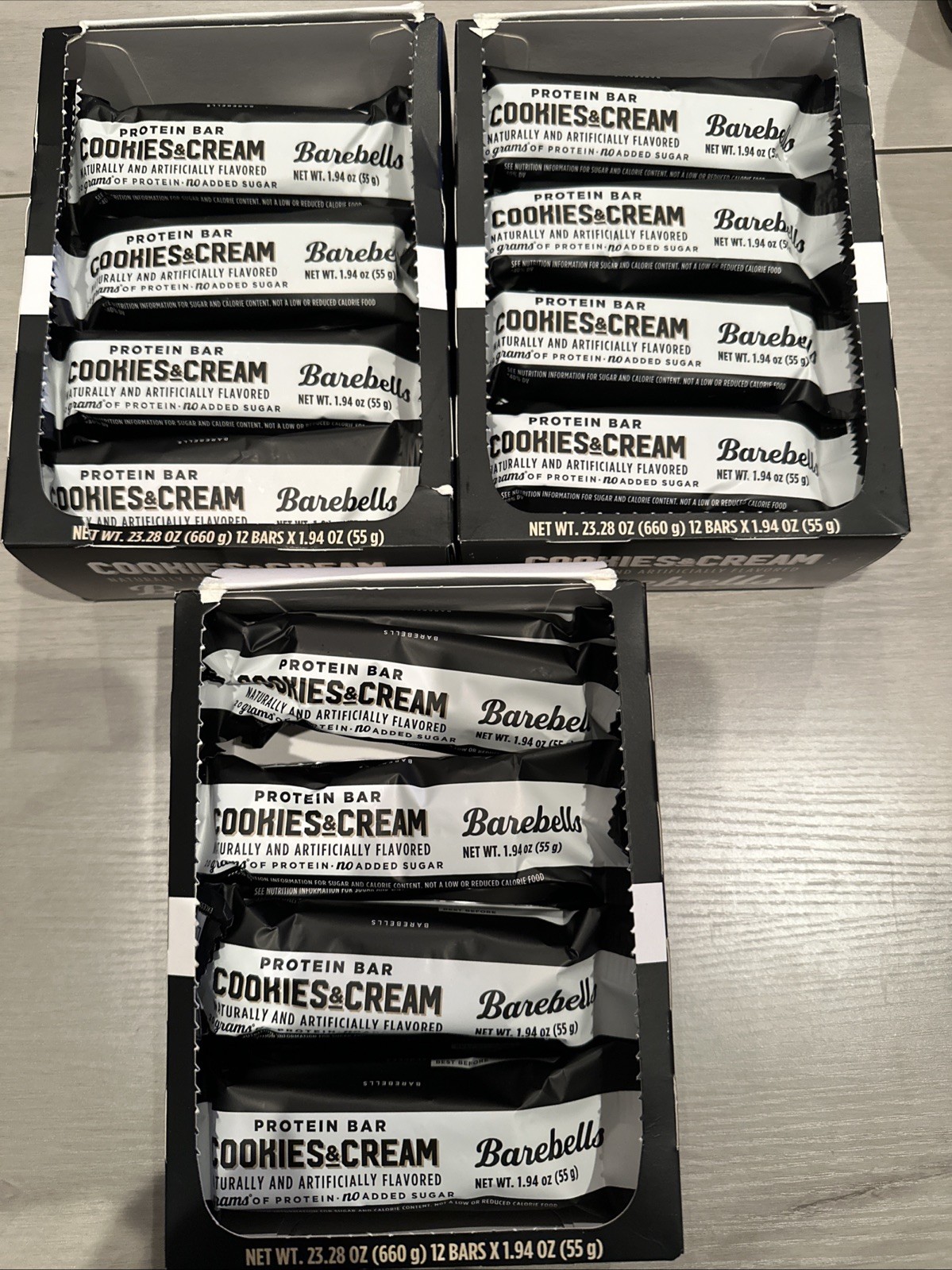 Barebells Cookies & Cream 1.94 Oz Each (Pack of 36) 12/2026 *NO BOX* HUGE LOT gallery
