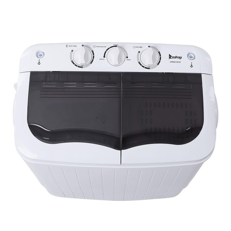 Zokop Electric 14.3lbs Compact Semi-Automatic Washing Machine Apartment Spin Dry gallery