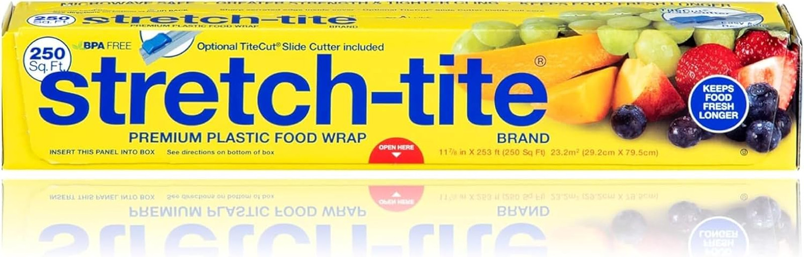 Stretch-Tite Premium Plastic Food Wrap, 500 Sq. Ft., 516.12-Ft. X 11.5/8-Inch gallery
