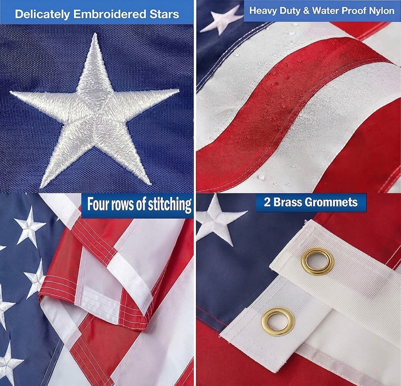 uMadeUs American Flags for Outside - 250th USA Anniversary - 3x5 and 2.5x4 ft gallery