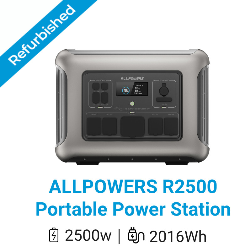 ALLPOWERS 2500W 2016Wh LFP Portable Power Station Solar Generator Backup Trip gallery