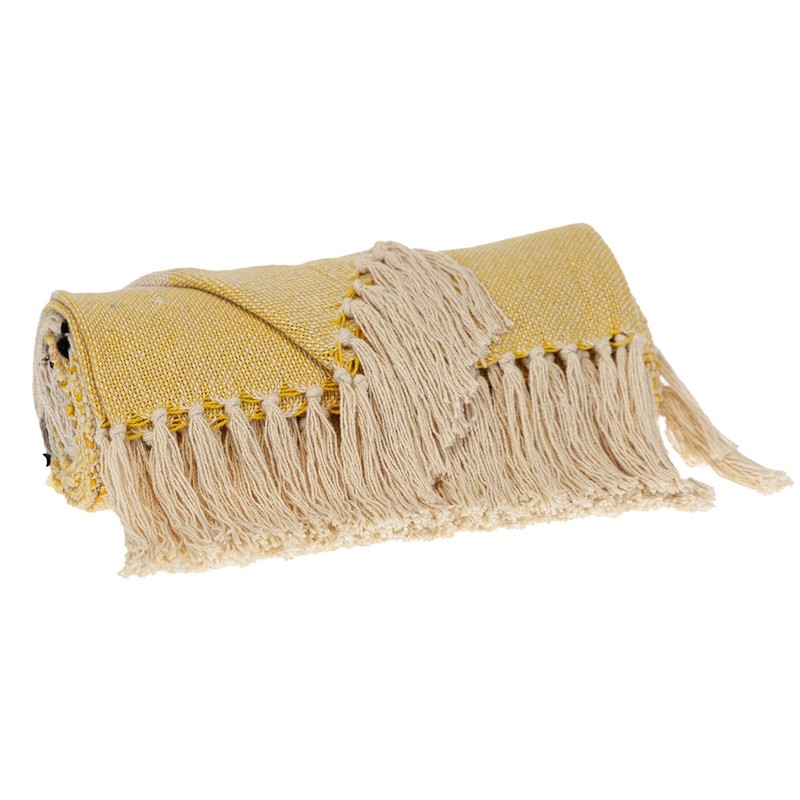 Parkland Collection Inca Yellow Variegated Cotton 50" x 60" Throw Blanket gallery
