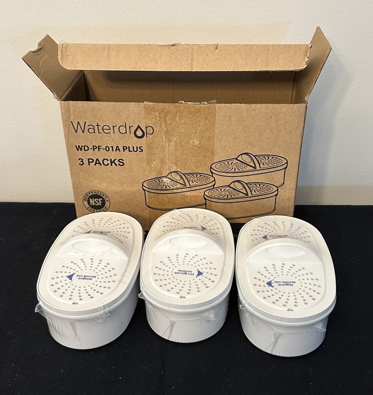 Waterdrop WD-PF-01A Plus Pitcher Replacement Filters 3 Pack NEW gallery