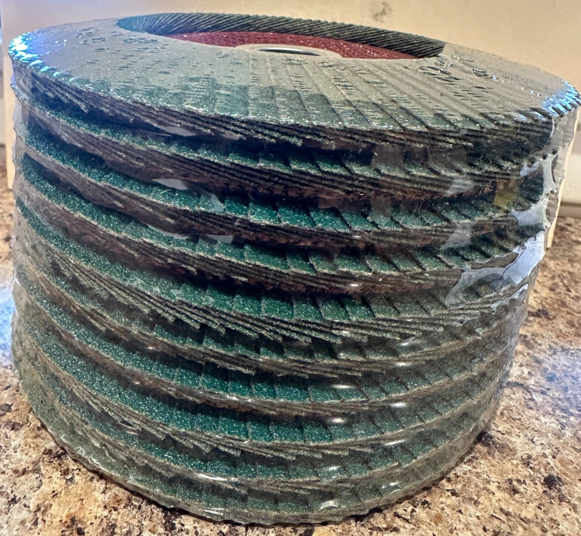 7 inch x 7/8" 60 Grit Flap Disc Grinding Wheels Fiberglass/Zircon - Lot of 10 gallery