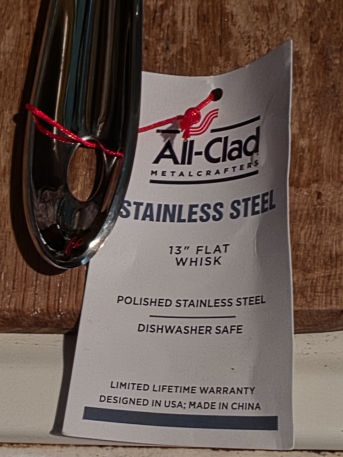 All Clad 13" Flat Whisk Polished Stainless Steel Williams Sonoma - NWT gallery