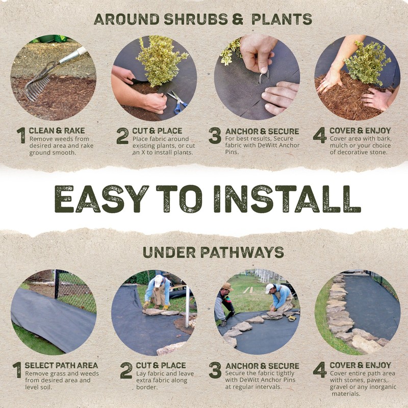 DeWitt Weed Barrier Pro Landscape Fabric in Brown (3 Ounces), 3' x 100' Refill gallery
