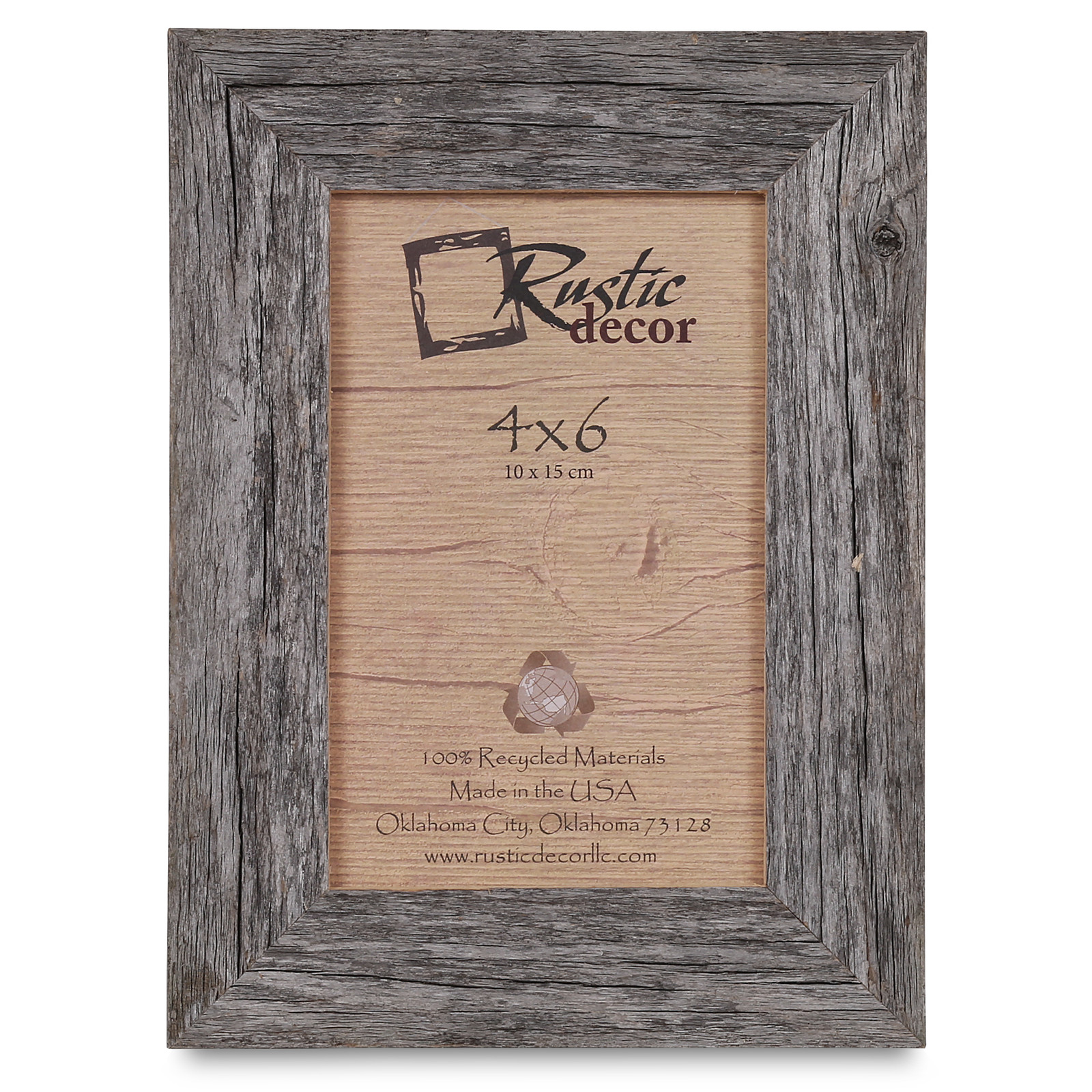 4x6 - 1.25" Wide Standard Reclaimed Rustic Barn Wood Photo Frame gallery
