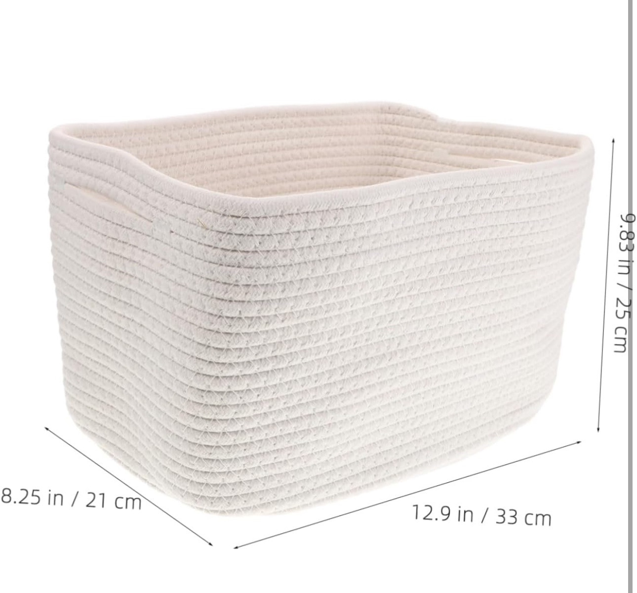 Cotton Rope Baskets for Shelves Storage, Cube Shelf Closet Storage Bins Set of 2 gallery