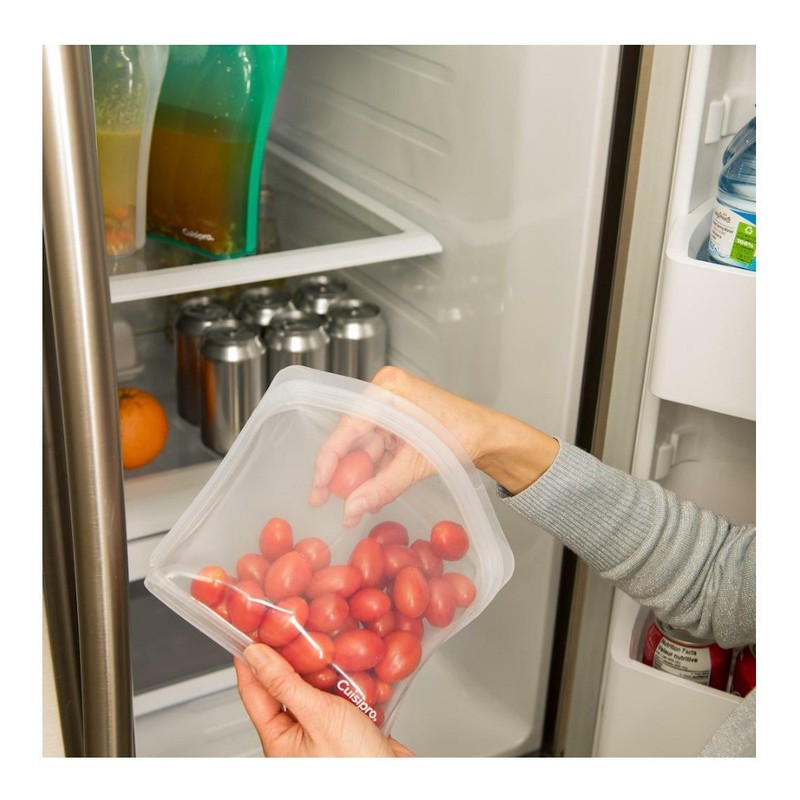 Cuisipro Silicone Seamless Reusable Bag 8 x 7-In 27 fl oz 2-pack (Clear) gallery