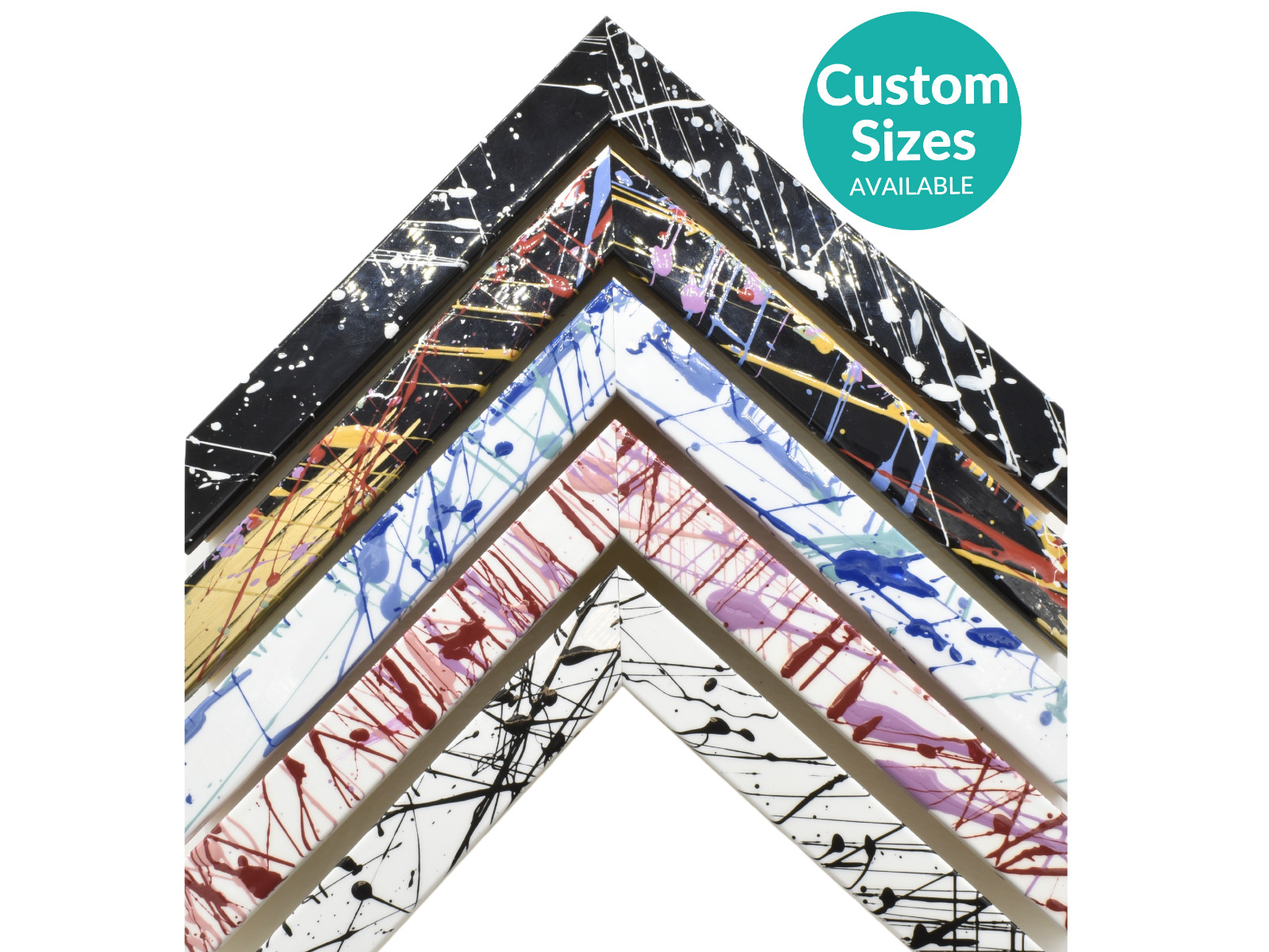 Colorful Urban Splatter Picture Frame Ready To Hang UV Protected Acrylic Glass gallery