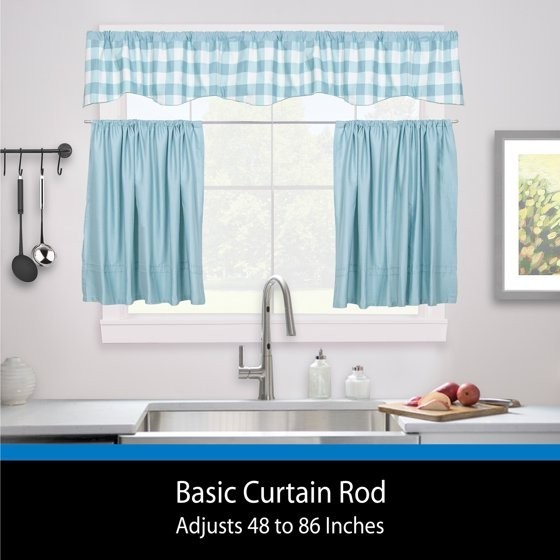 (2 pack) Mainstays 3" Basic Metal Wrap Around Adjustable Curtain Rod gallery