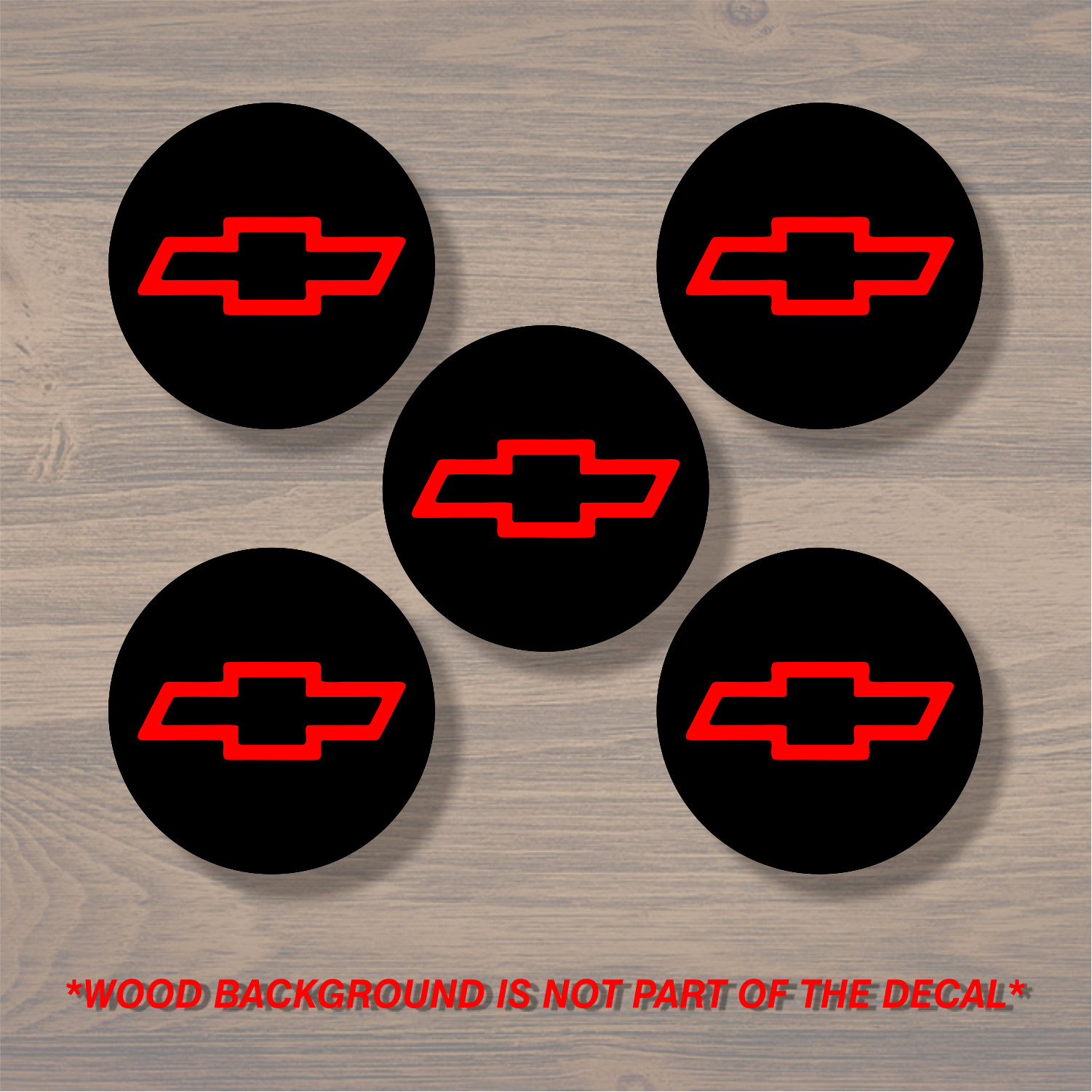 Chevrolet Chevy Bowtie Wheel Center Cap Overlay x5, Vinyl Decal Sticker 94 gallery