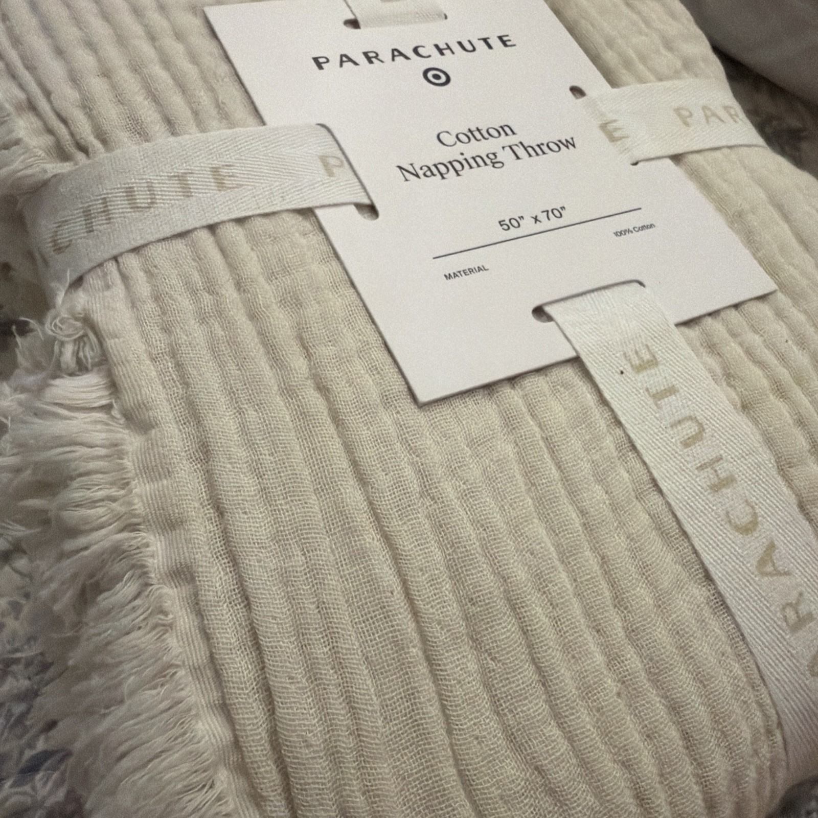 Parachute Cotton Napping Throw Parchment Cream Ivory New gallery