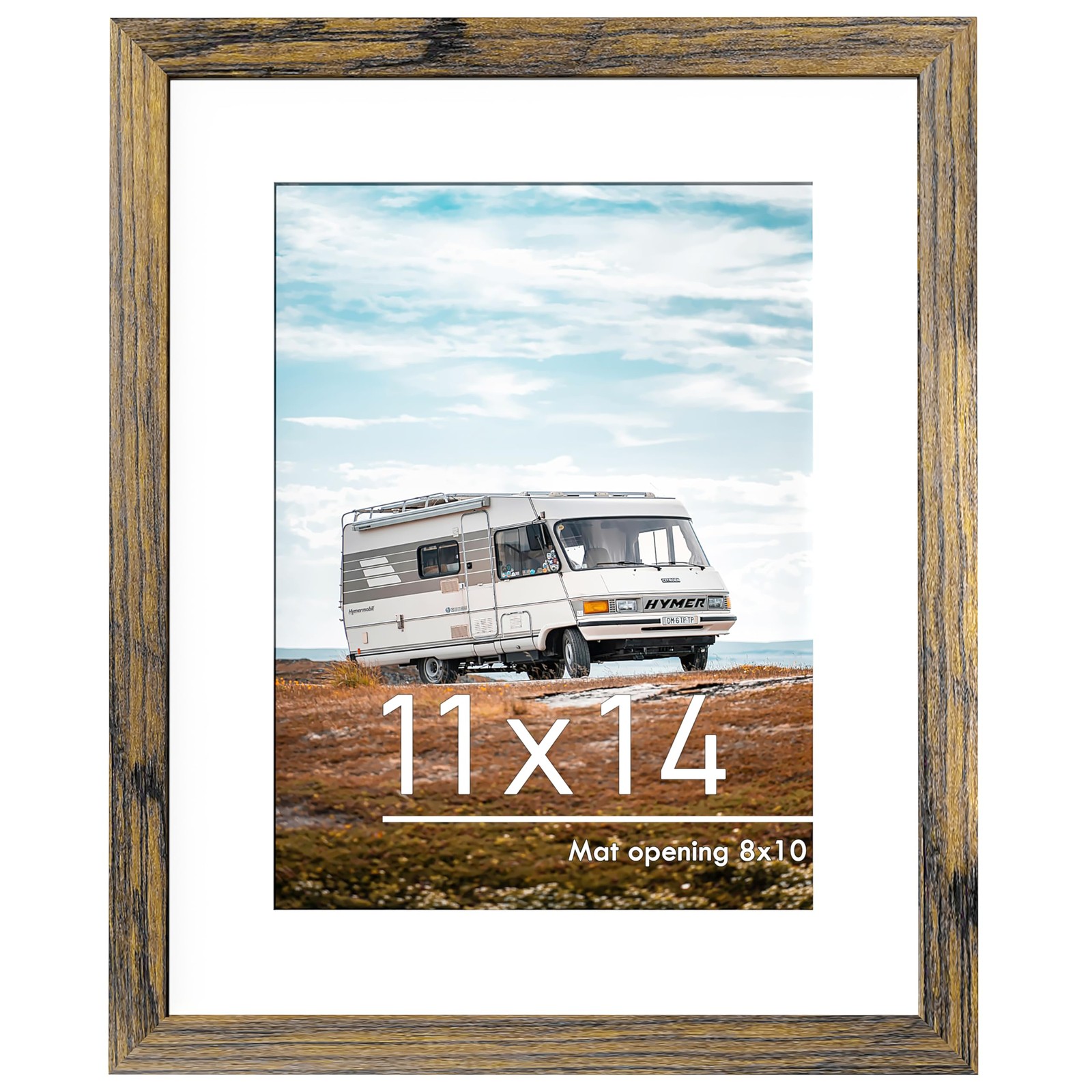 11x14 Picture Frame Display Pictures 8 x 10 with Mat or 11 x 14 Without Mat New gallery