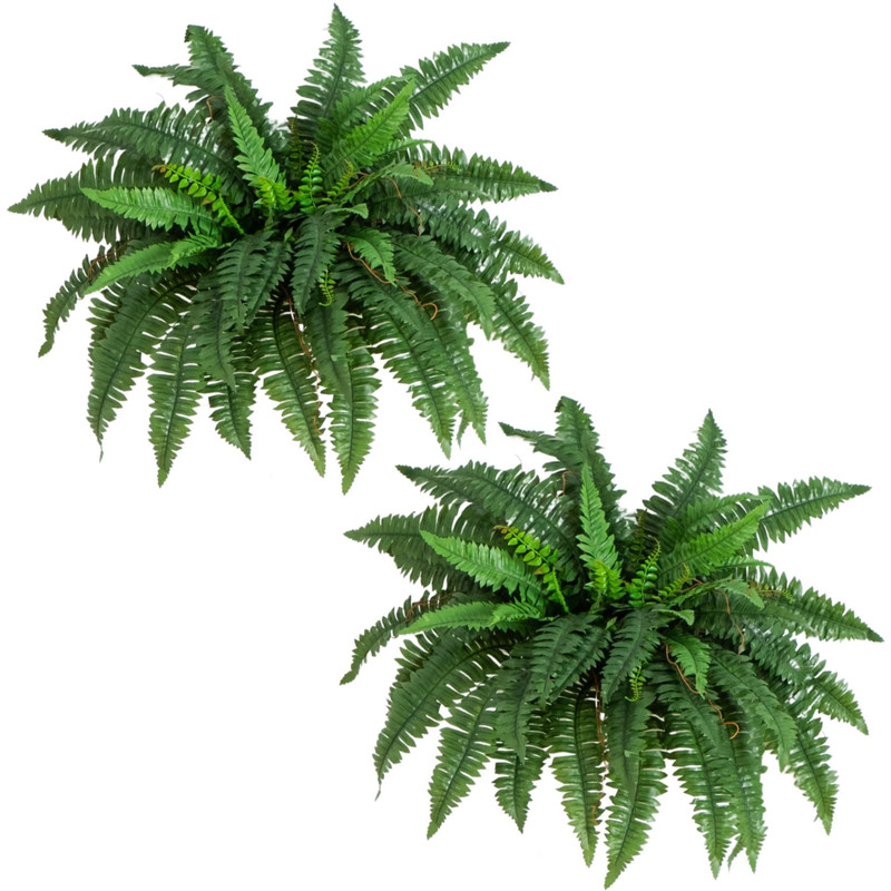 Nearly Natural 40In Hanging Artificial Boston Fern Plant Set Of 2 - Realistic gallery