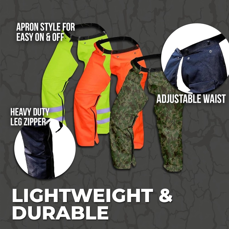 Multi-Use Trimmer Chaps for Men, Orange gallery