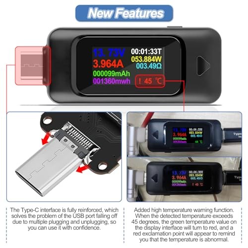 Type-C USB Tester Voltmeter Meter USB Multimeter Voltage and Current Tester 0 gallery