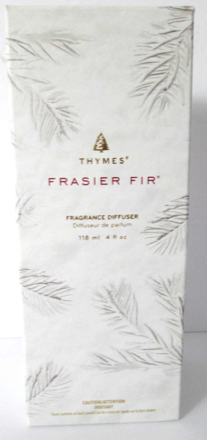 THYMES Frasier Fir Fragrance Diffuser Set with Wood Reeds 4 oz New in Box gallery