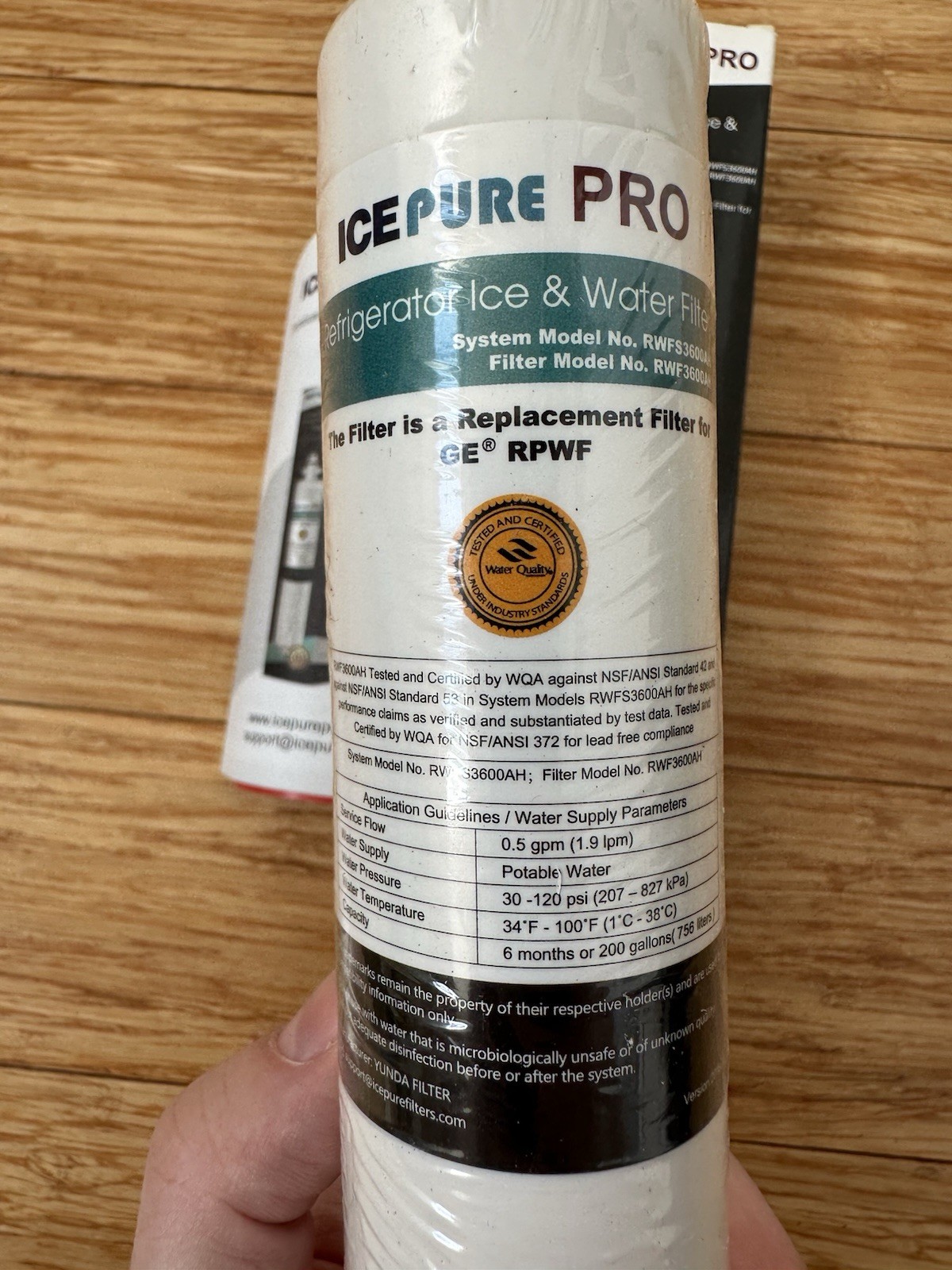 ICEPURE Pro Refrigerator Water Filter Replacement for GE RPWF (NOT RPWFE) NEW gallery