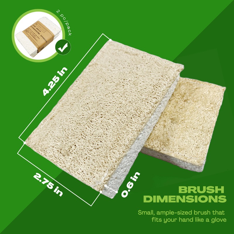 JuneLily Natural Eco Friendly Kitchen Sponge Non-Scratch Scrubber Compostable gallery