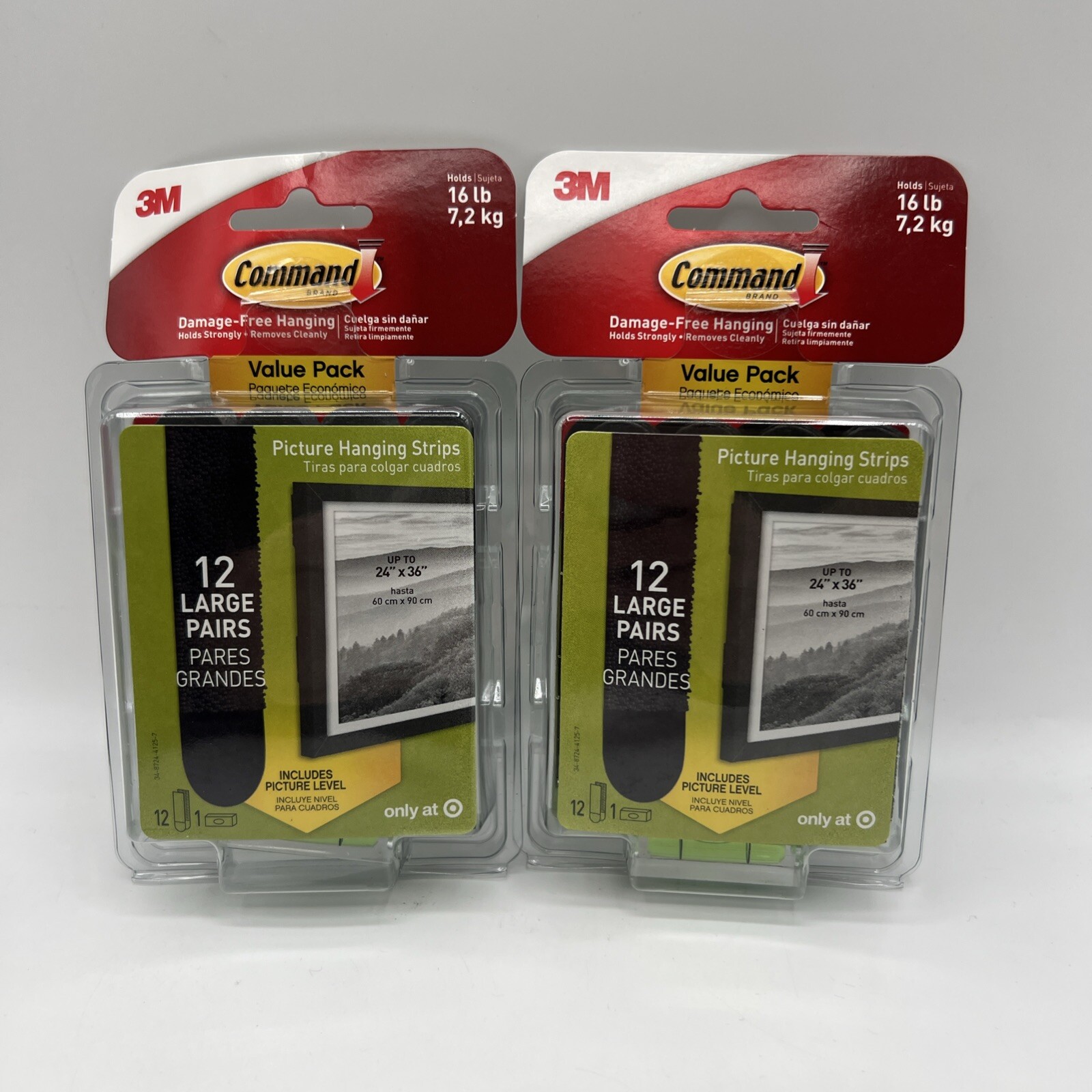 3M Command Strips 12 Large Picture Poster Hanging Black Includes Level 2 Pack gallery