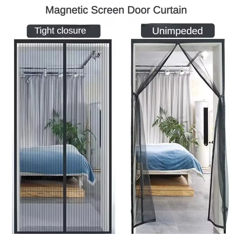 Magnetic Screen Door Mesh Curtain Durable Heavy Duty Mosquito Net Bug Hands Free gallery