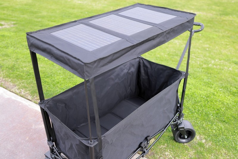 Wagons Carts Foldable, Foldable Wagon, Collapsible Wagon with Solar Panel Canopy gallery