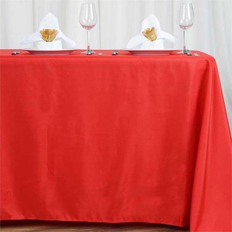 RED 72x120 RECTANGLE POLYESTER TABLECLOTH Wedding Party Catering Linens SALE