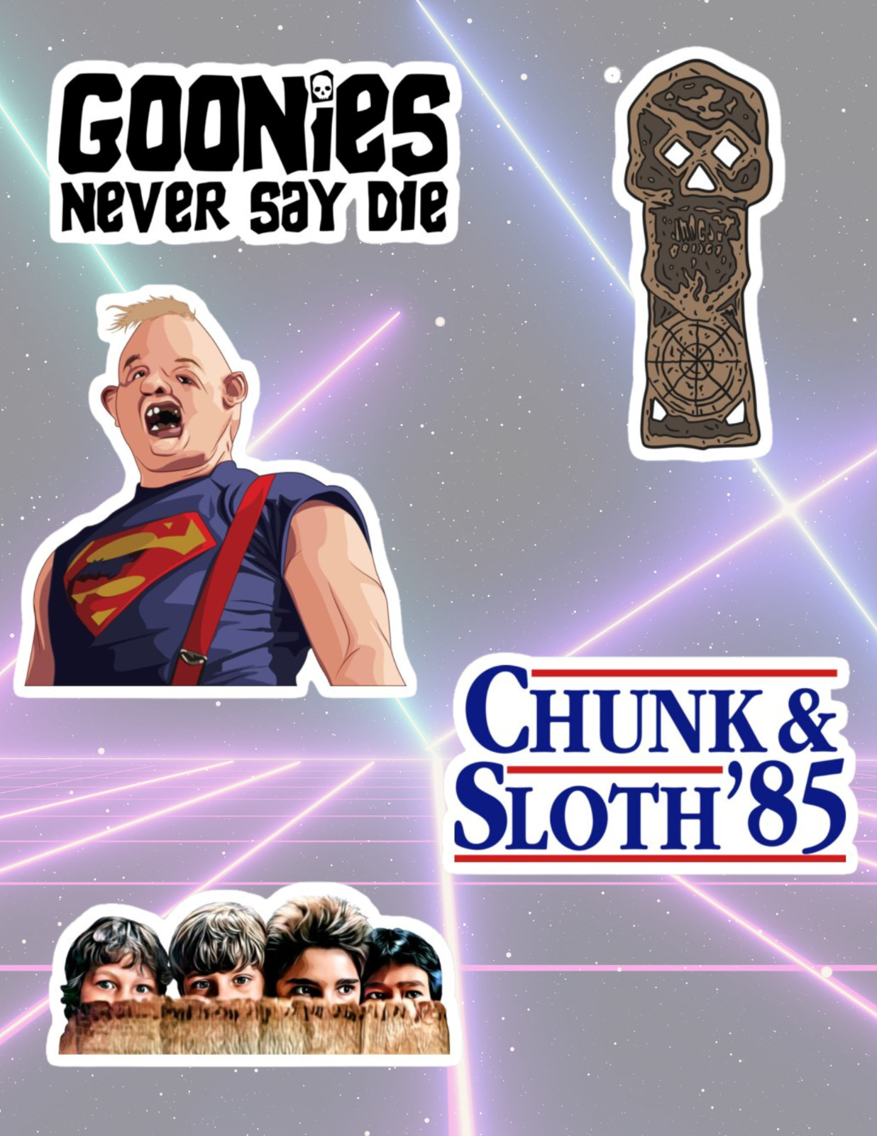 The Goonies 5pc Sticker Pack 80's gallery
