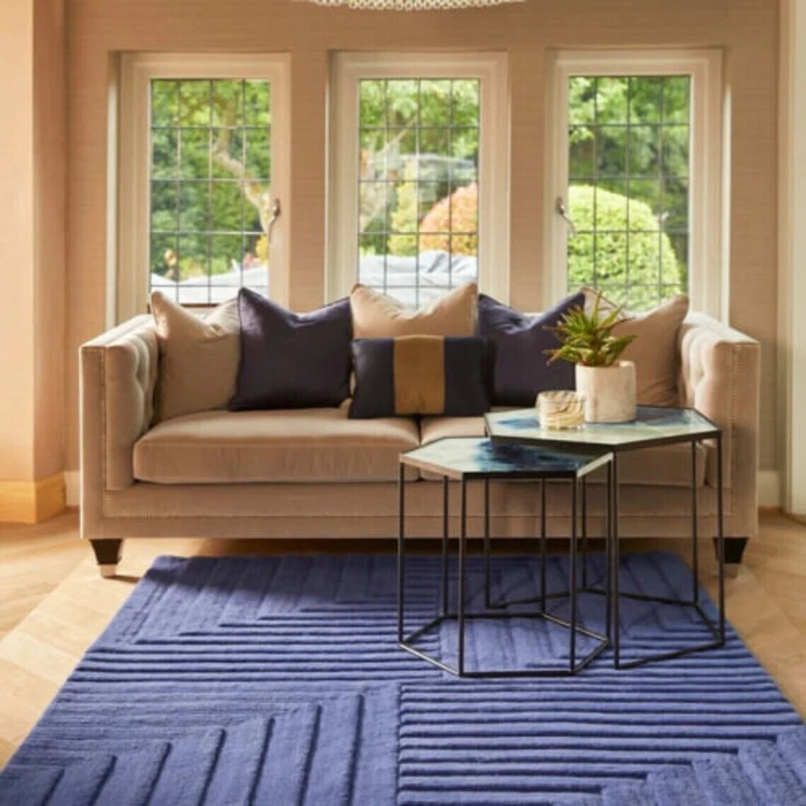 Hand Tufted Rug High-Low Pile Modern Area Rug For Bed And Living Room 8x10 ft gallery