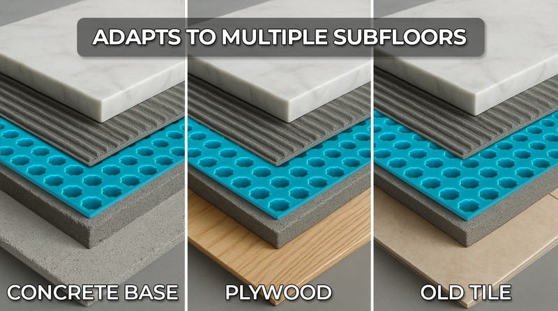 Bardalas Uncoupling Waterproofing Membrane Roll, 1/8'' Anti-Fracture Mat gallery