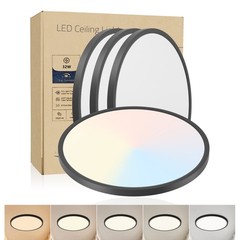 4 Pack 16″ LED Flush Mount Ceiling Light 32W 3520lm 5CCT Dimmable Thin Fixture
