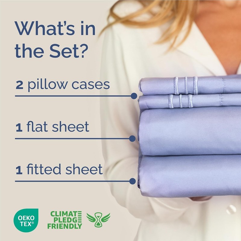 Full Size 4 Piece Sheet Set - Comfy Breathable & Cooling Sheets - Hotel Luxury gallery
