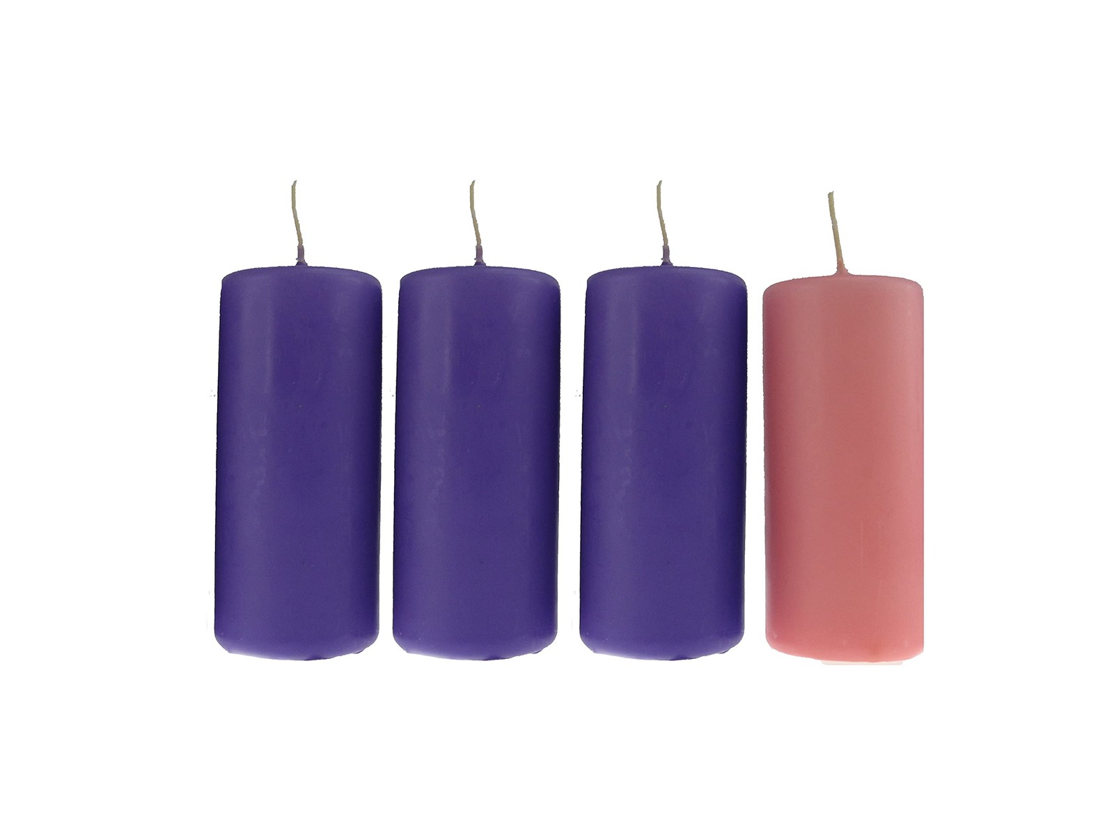 4 Advent Candles Ø 5cm Height 12cm Prayer in 7 Languages Inside to Celebrate D... gallery