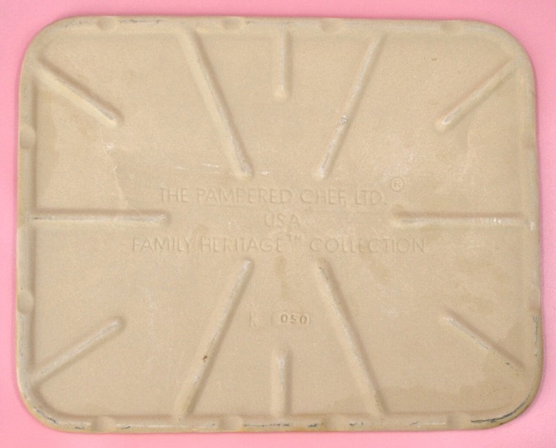 Pampered Chef 12 x 15 Rectangular Baking Stone Sheet Pan Stoneware Vintage 1350 gallery
