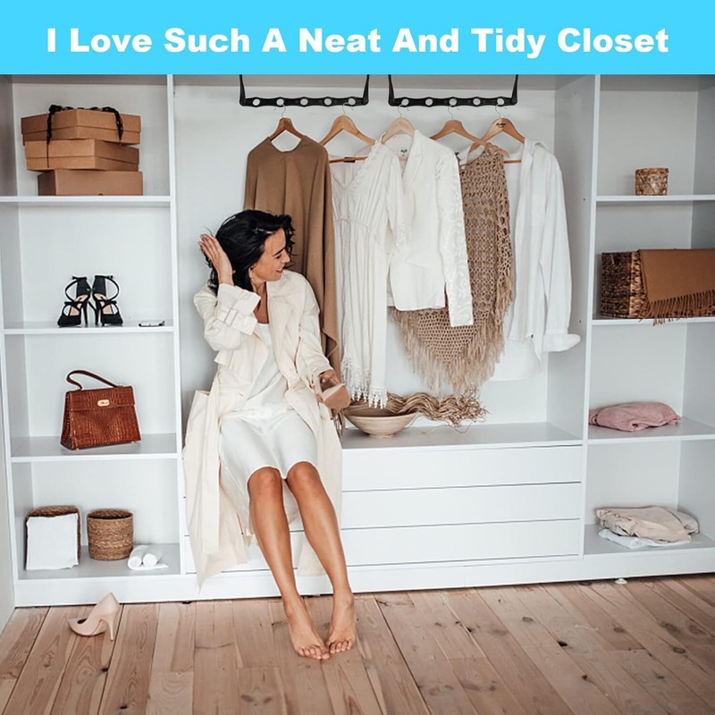 10 Pack Magic Hangers Space Saving Hangers Closet Space Saver Hanger Organizer gallery
