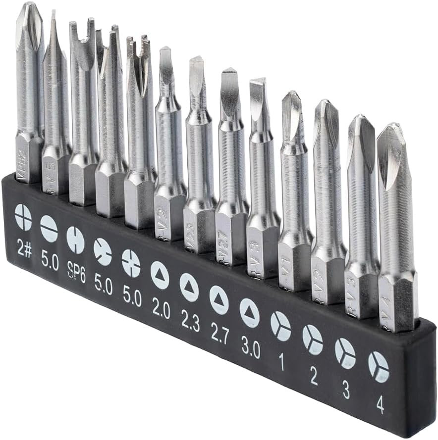 13pc Security Screwdriver Bit Set 1/4" Hex Shank Y-Type Spanner Triangle 50mm