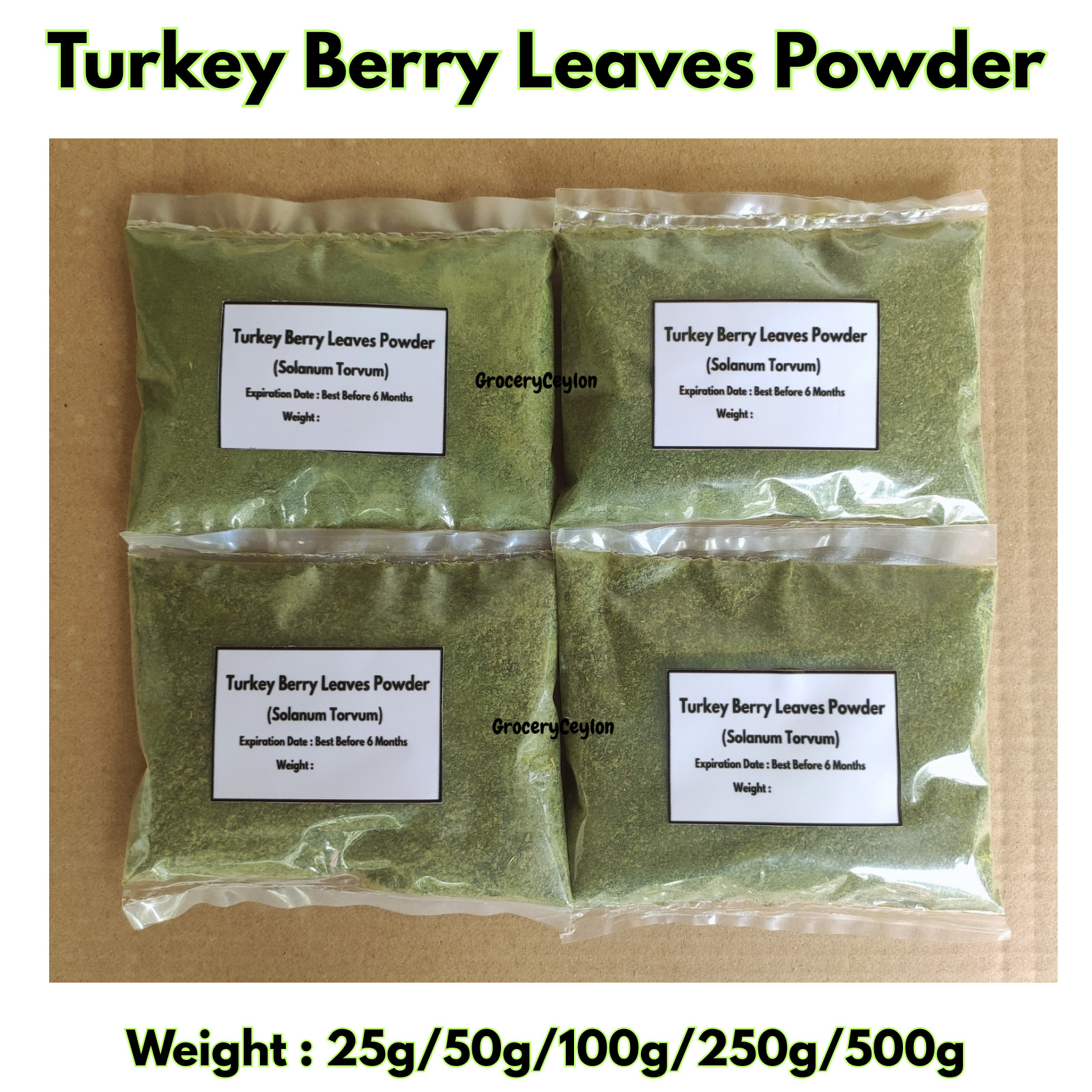 Turkey Berry Leaves Powder Solanum Torvum Natural Pure Organic Leaf Powder gallery
