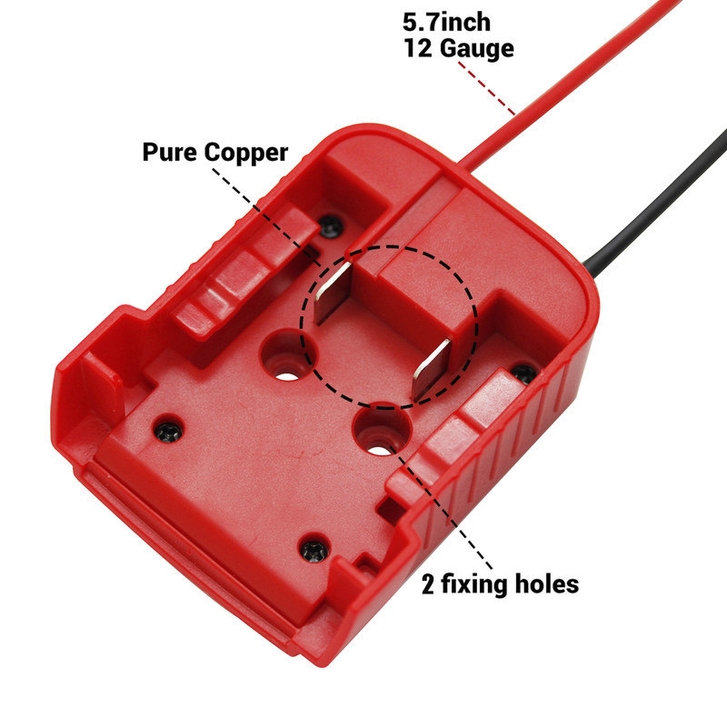DIY Battery Adapter Power Wheels Dock Robotics Compatible with Milwaukee M18 18V gallery