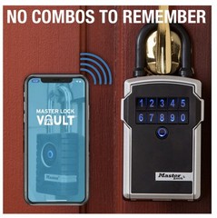🔒Masterlock Portable Bluetooth Lock Box for Keys Metal, 3-1/4 in-7-13/64 5440EC