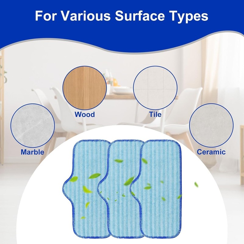 Machine Washable Microfiber Replacement Pads for Dupray Steam Cleaners - 3 Pack gallery