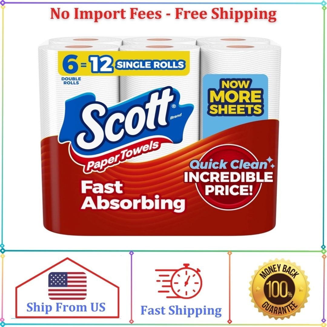 Scott Paper Towels, Choose-A-Sheet, 6 Double Rolls = 12 Regular Rolls 108 Sheet gallery