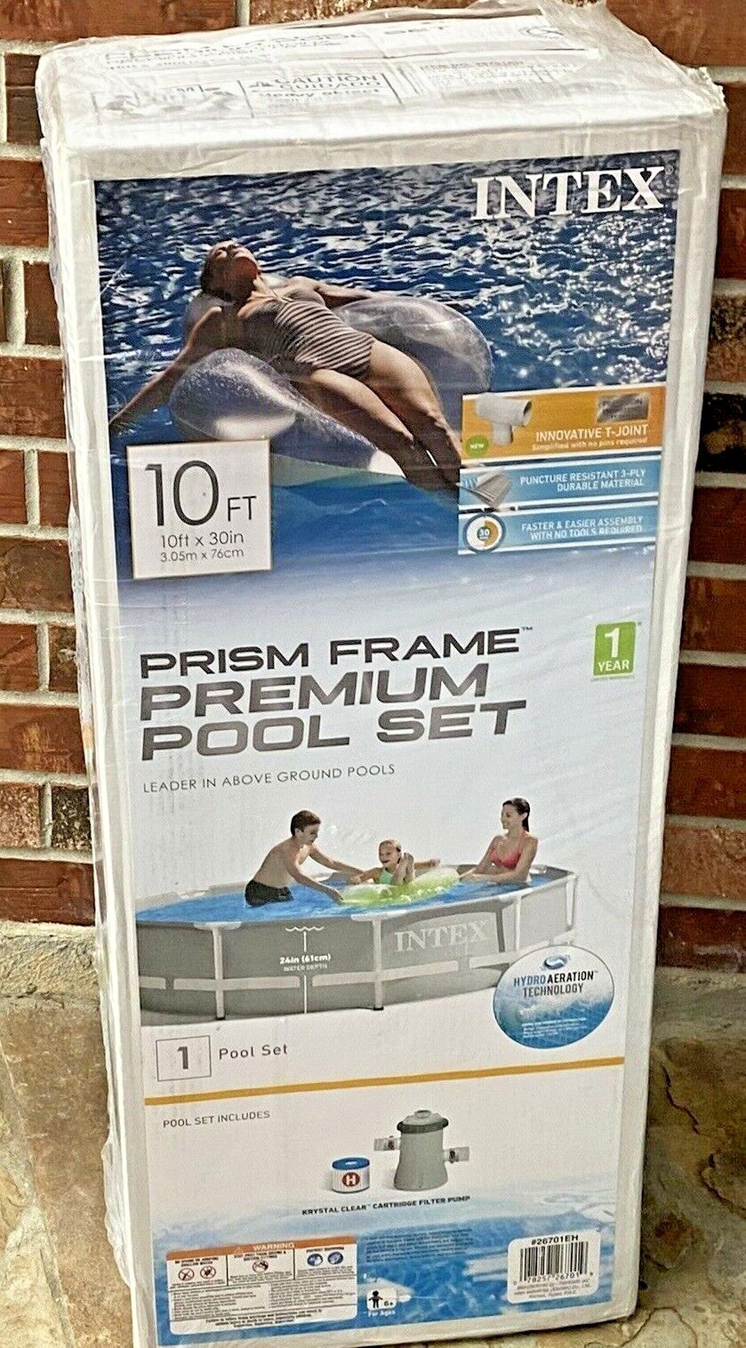 Intex 26701EH 10ft x 30in Prism Frame Above Ground Swimming Pool with Pump. gallery